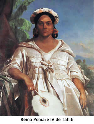 Reina Pomare IV de Tahití.